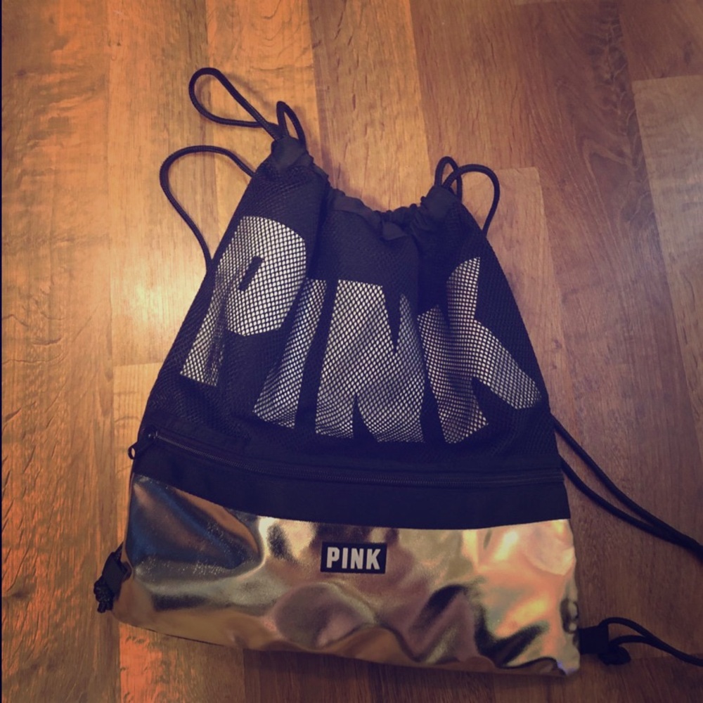 PINK VS Drawstring Bag Holographic